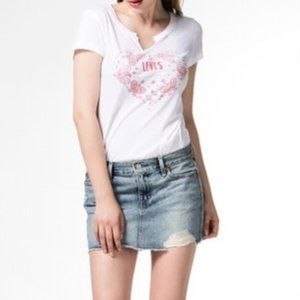 Levi's Blue Denim Mini Skirt